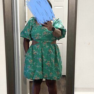 A New Day Flora Midi Dress - Green - Size XL